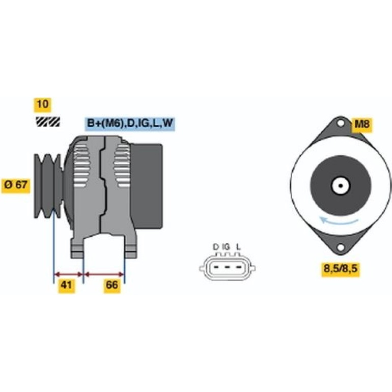 Generator 0 124 120 001 Generator 0 124 120 001