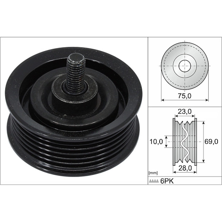 Umlenk-/Führungsrolle, Keilrippenriemen 532 0744 10