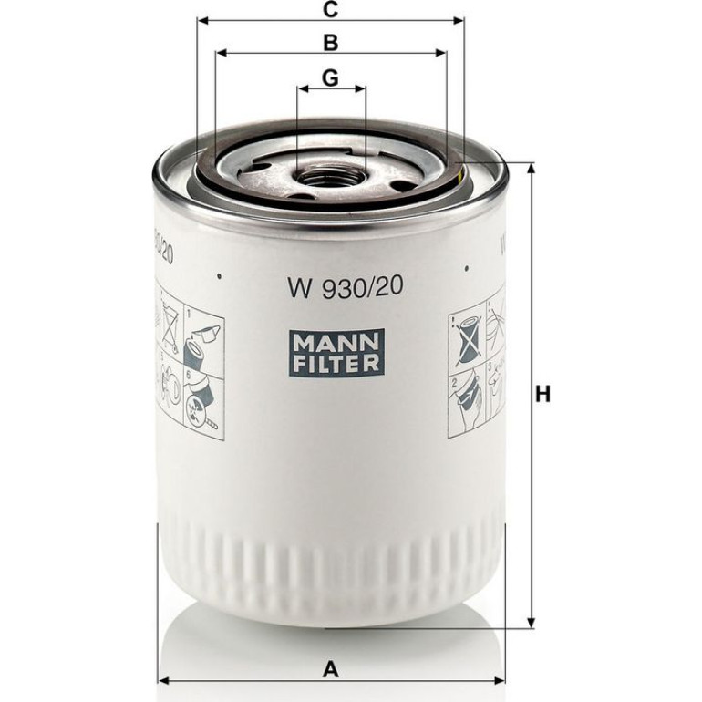 Ölfilter W 930/20 Ölfilter W 930/20