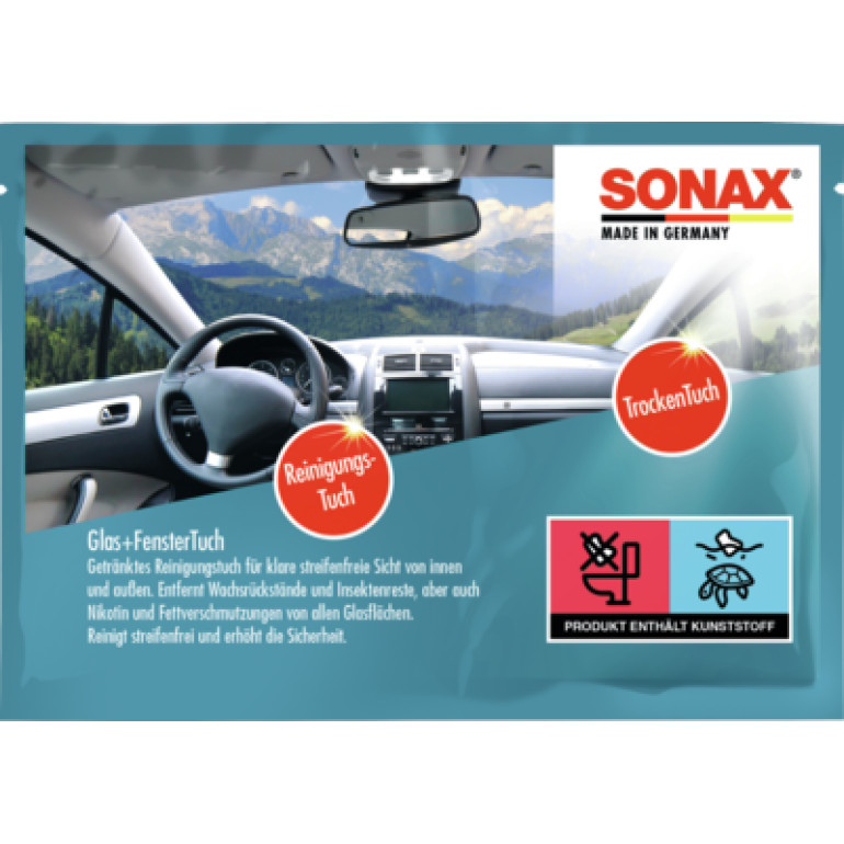 SONAX 04181000 WachsEntferner Tücher Trockentuch + Feuchttuch 9ml SONAX 04181000 WachsEntferner Tücher Trockentuch + Feuchttuch 9ml