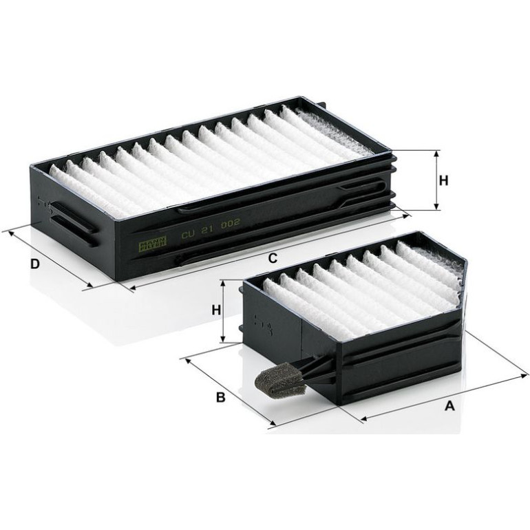 MANN-FILTER CU 21 002-2 Innenraumfilter, Partikelfilter MANN-FILTER CU 21 002-2 Innenraumfilter, Partikelfilter