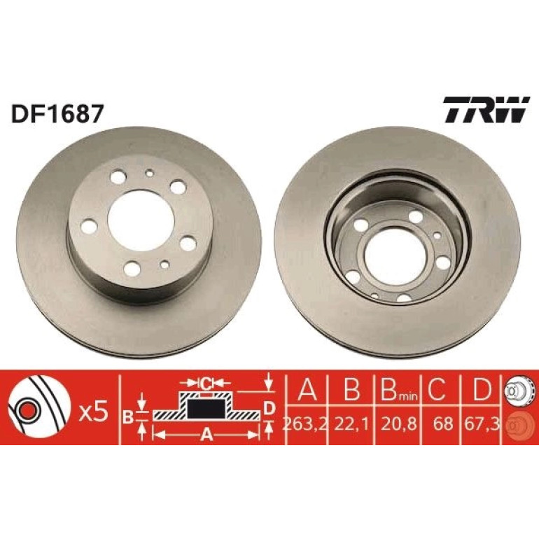 Bremsscheibe DF1687 Bremsscheibe DF1687