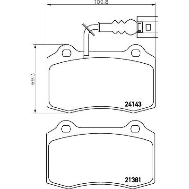 Bremsbelagsatz, Scheibenbremse 8DB 355 011-741 Bremsbelagsatz, Scheibenbremse 8DB 355 011-741