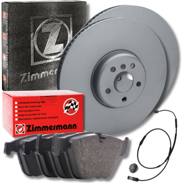 ZIMMERMANN COAT Z 150.3483.20 Bremsscheibe 348mm + 24688.200.1 Bremsbeläge mit Warnkontakt ZIMMERMANN COAT Z 150.3483.20 Bremsscheibe 348mm + 24688.200.1 Bremsbeläge mit Warnkontakt