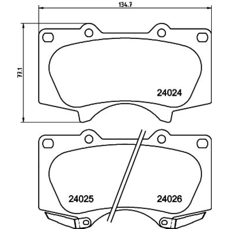 Bremsbelagsatz, Scheibenbremse 8DB 355 010-491 Bremsbelagsatz, Scheibenbremse 8DB 355 010-491