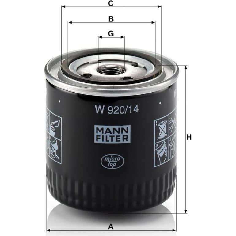 Ölfilter W 920/14 Ölfilter W 920/14