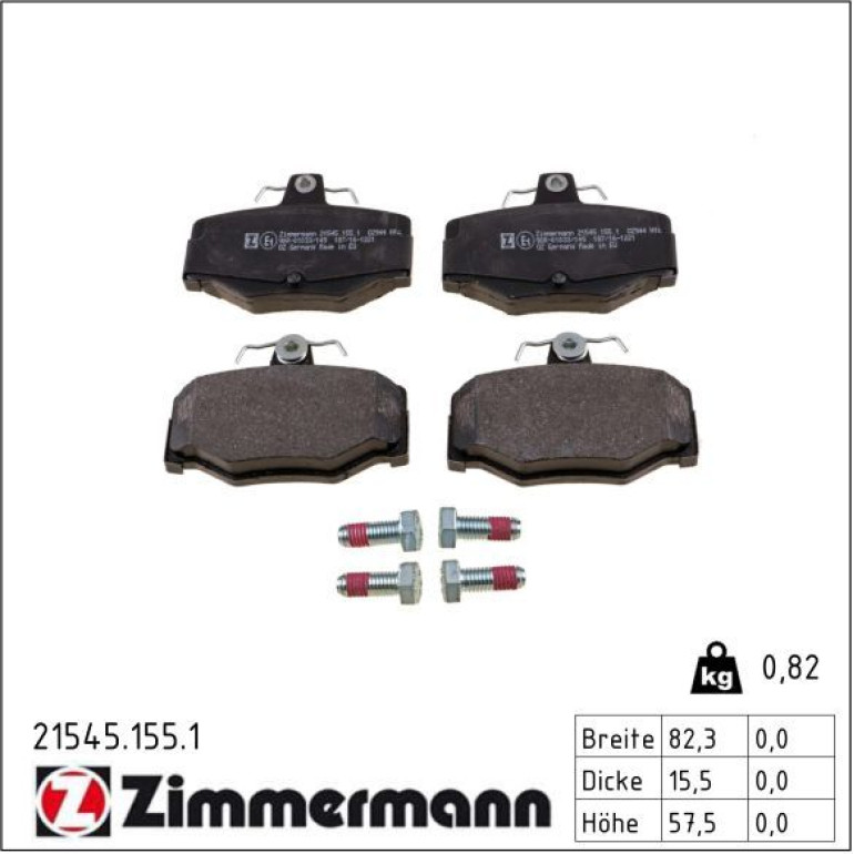 Bremsbelagsatz, Scheibenbremse 21545.155.1 Bremsbelagsatz, Scheibenbremse 21545.155.1