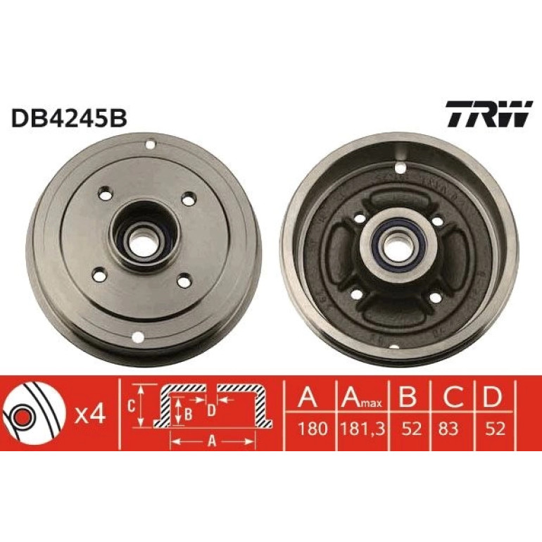 Bremstrommel DB4245B