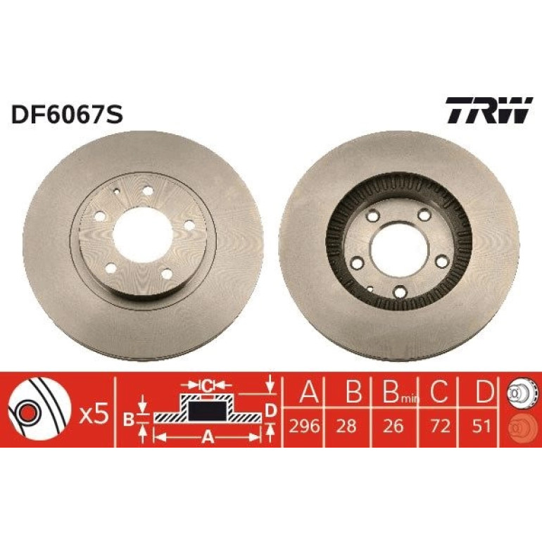 Bremsscheibe DF6067S Bremsscheibe DF6067S