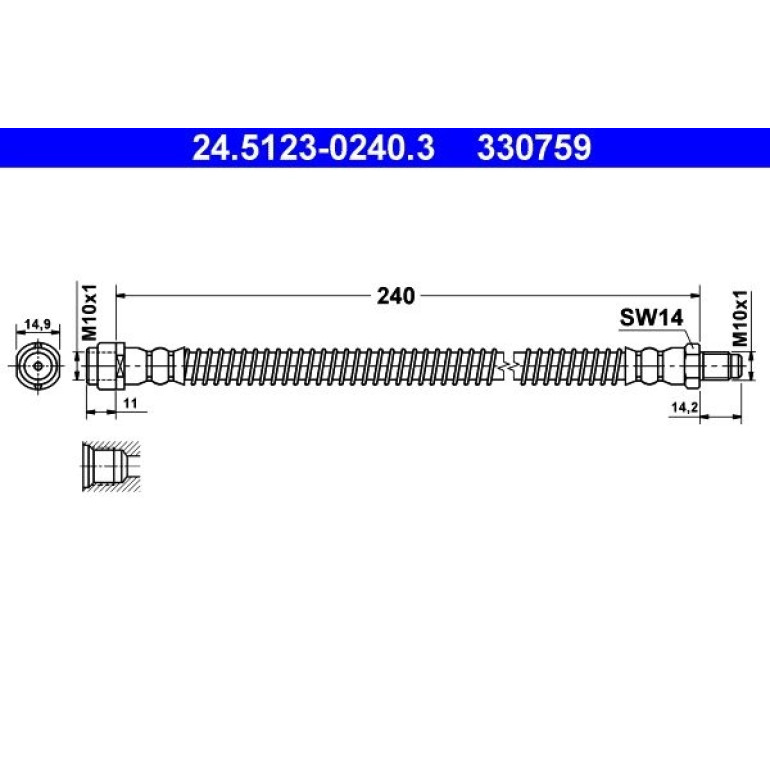 Bremsschlauch 24.5123-0240.3 Bremsschlauch 24.5123-0240.3