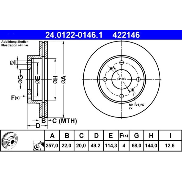 Bremsscheibe 24.0122-0146.1