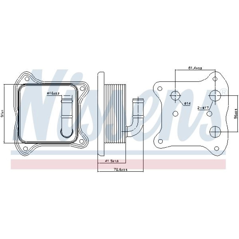 Ölkühler, Motoröl 90680 Ölkühler, Motoröl 90680