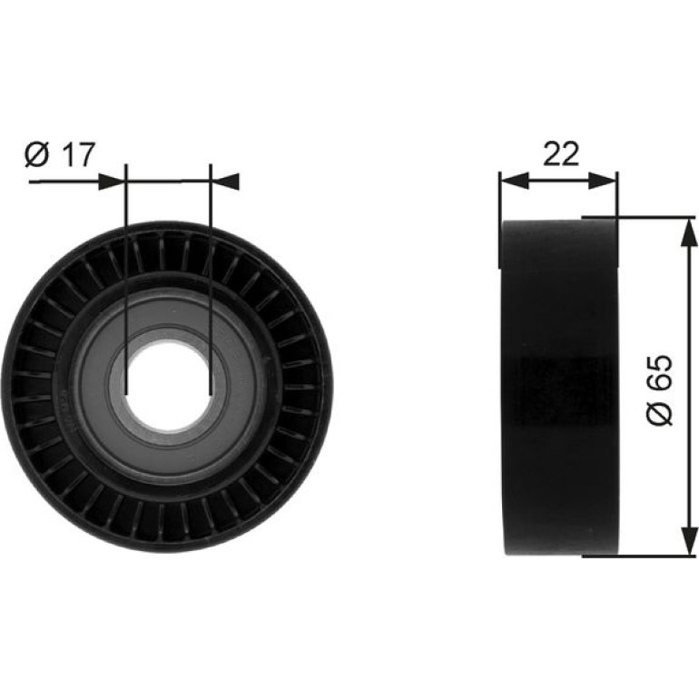 Umlenk-/Führungsrolle, Keilrippenriemen T36257