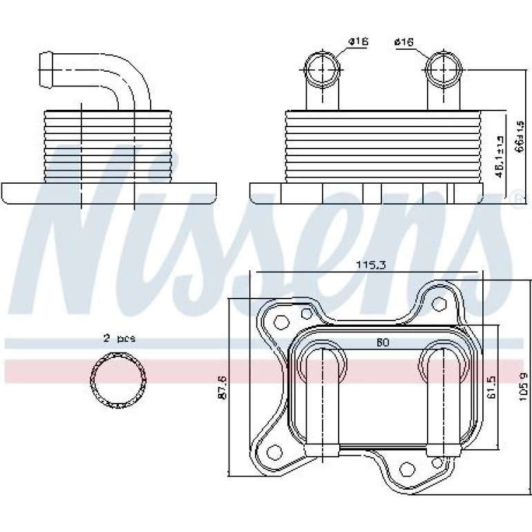 Ölkühler, Motoröl 90682 Ölkühler, Motoröl 90682