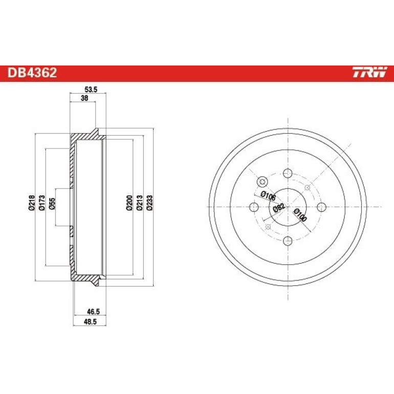 Bremstrommel DB4362