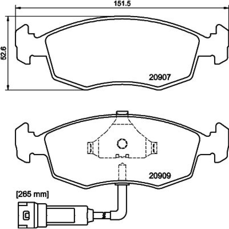 Bremsbelagsatz, Scheibenbremse 8DB 355 007-341 Bremsbelagsatz, Scheibenbremse 8DB 355 007-341