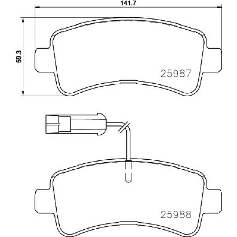 Bremsbelagsatz, Scheibenbremse 8DB 355 024-871 Bremsbelagsatz, Scheibenbremse 8DB 355 024-871