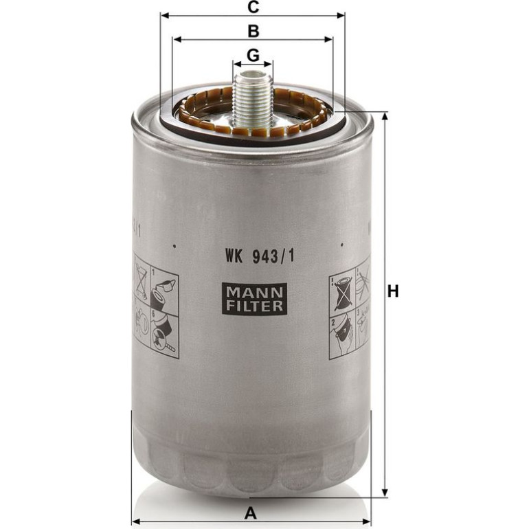 Kraftstofffilter WK 943/1 Kraftstofffilter WK 943/1