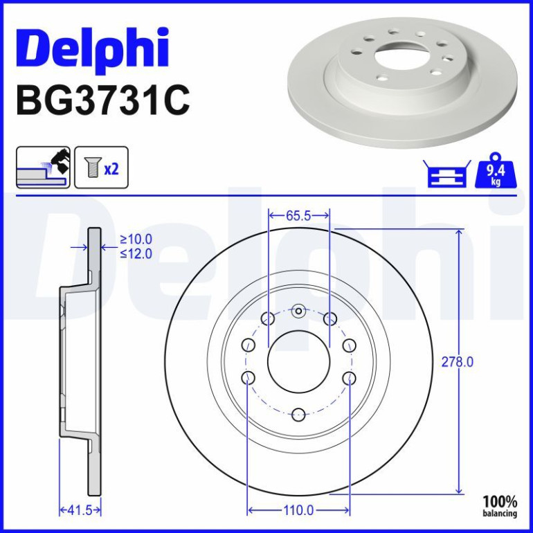 Bremsscheibe BG3731C Bremsscheibe BG3731C