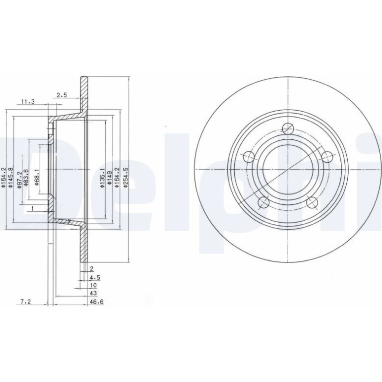 Bremsscheibe BG3672 Bremsscheibe BG3672