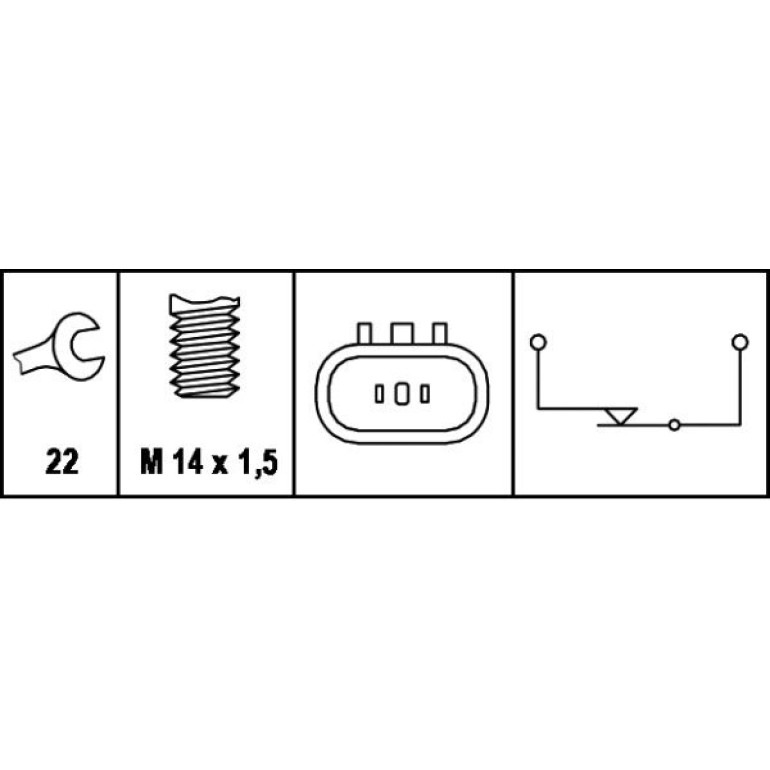 Schalter, Rückfahrleuchte 6ZF 008 621-041