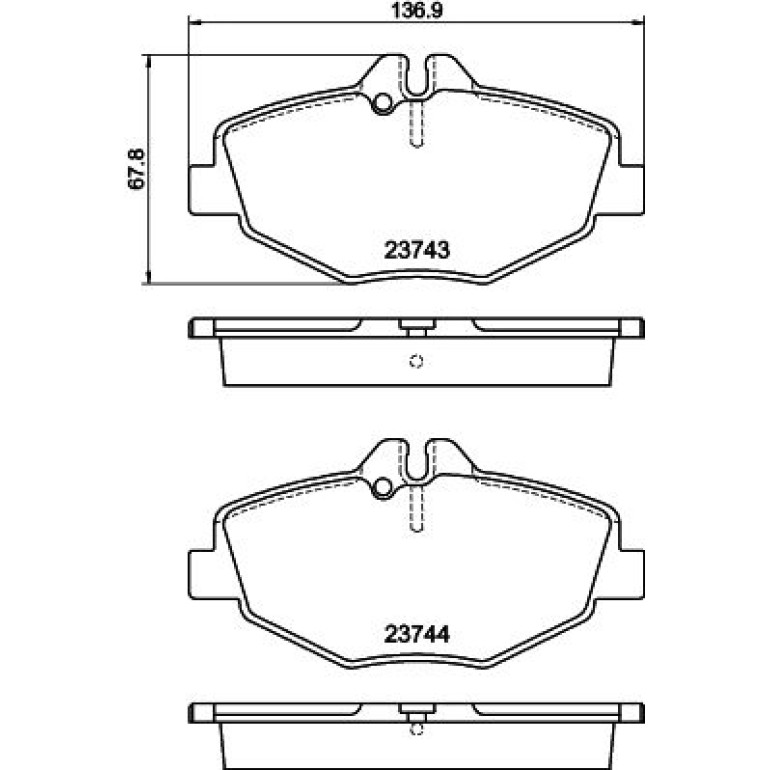 Bremsbelagsatz, Scheibenbremse 8DB 355 018-731