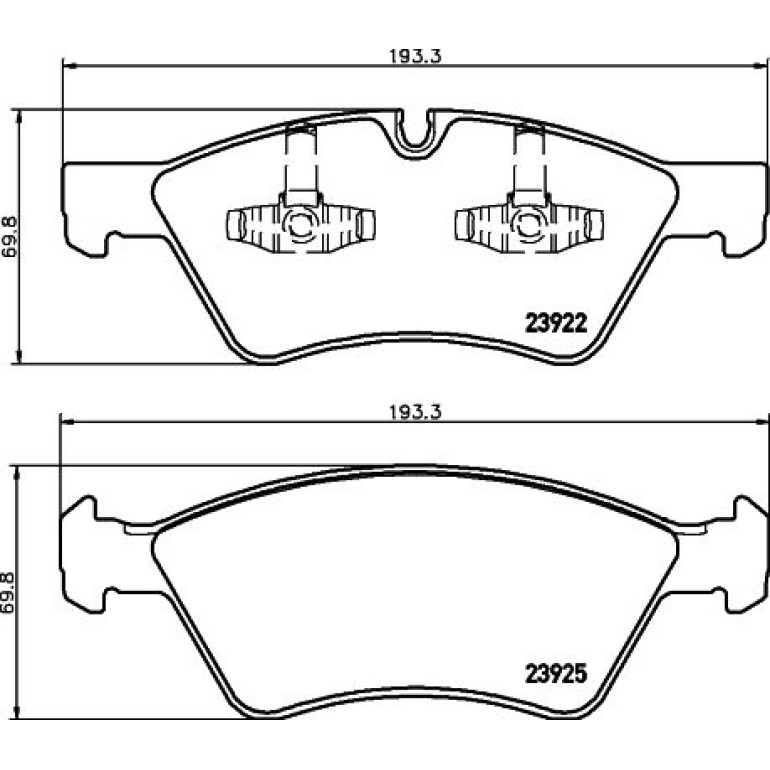 Bremsbelagsatz, Scheibenbremse 8DB 355 012-011 Bremsbelagsatz, Scheibenbremse 8DB 355 012-011