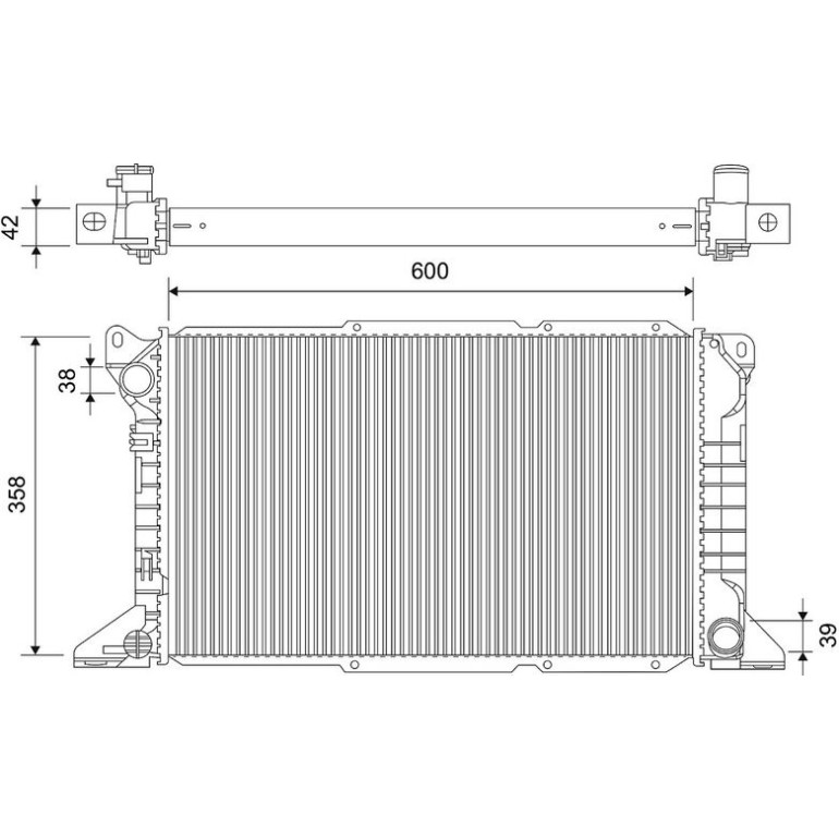 Kühler, Motorkühlung 701758 Kühler, Motorkühlung 701758