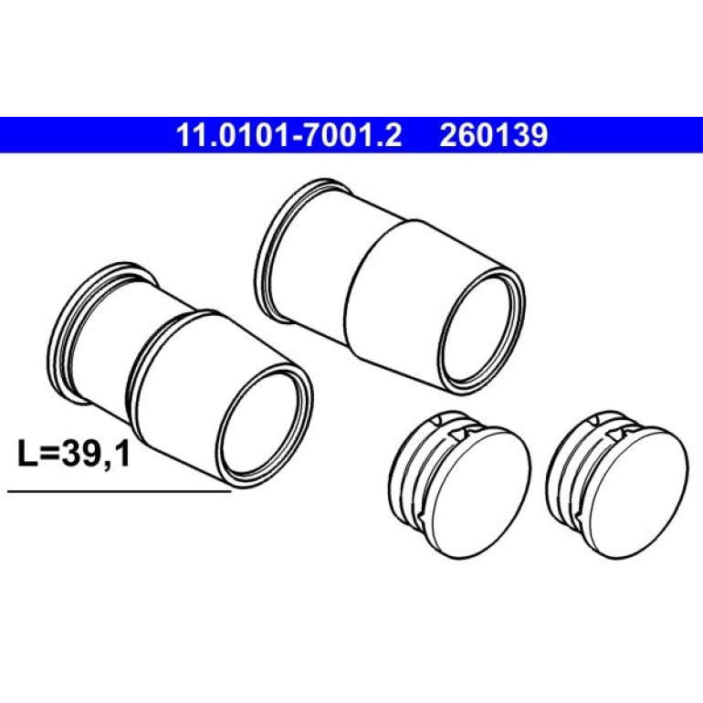 Führungshülsensatz, Bremssattel 11.0101-7001.2 Führungshülsensatz, Bremssattel 11.0101-7001.2