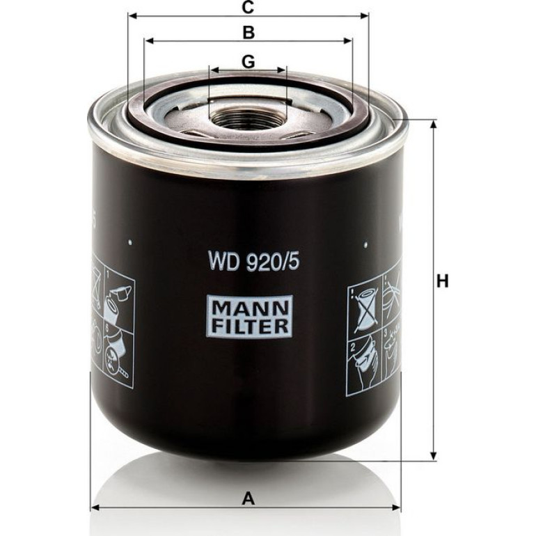 Filter, Arbeitshydraulik WD 920/5 Filter, Arbeitshydraulik WD 920/5