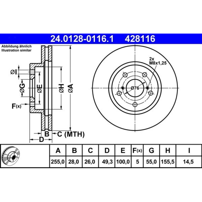 Bremsscheibe 24.0128-0116.1