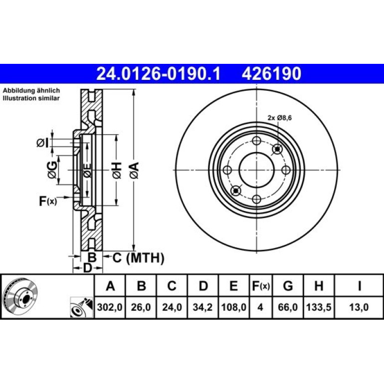 Bremsscheibe 24.0126-0190.1
