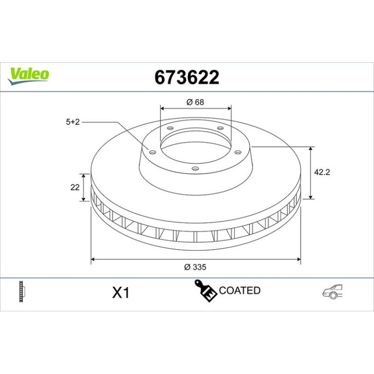 Bremsscheibe 673622 Bremsscheibe 673622