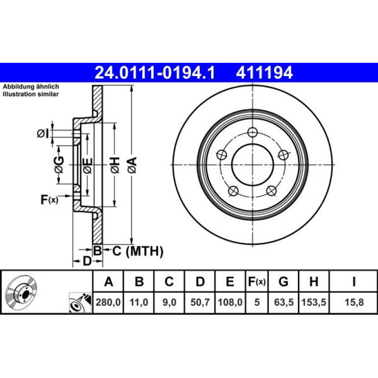 Bremsscheibe 24.0111-0194.1