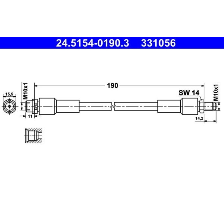 Bremsschlauch 24.5154-0190.3 Bremsschlauch 24.5154-0190.3