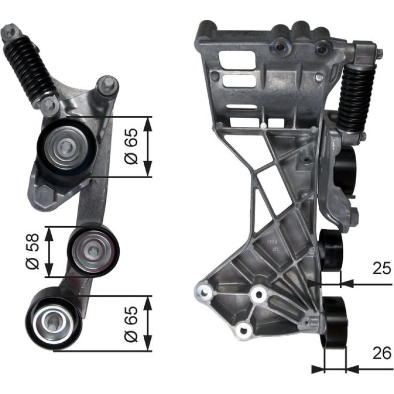 Spannrolle, Keilrippenriemen T39136