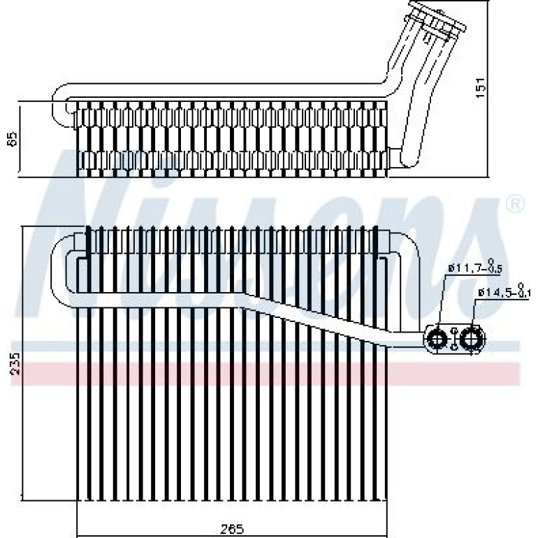 Verdampfer, Klimaanlage 92271 Verdampfer, Klimaanlage 92271