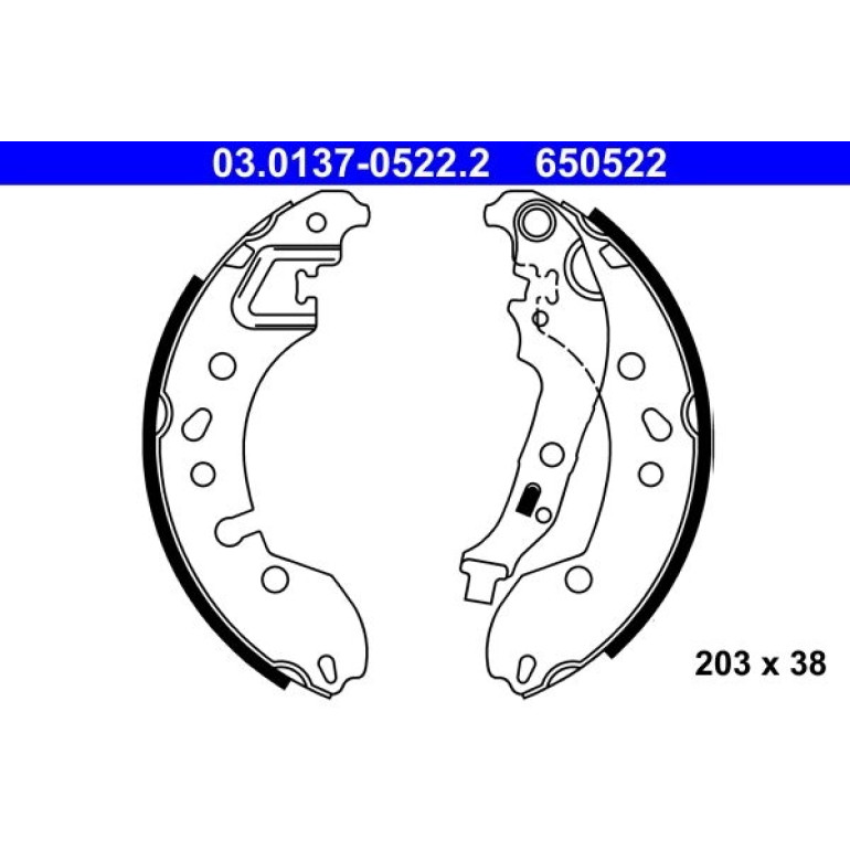 Bremsbackensatz 03.0137-0522.2 Bremsbackensatz 03.0137-0522.2
