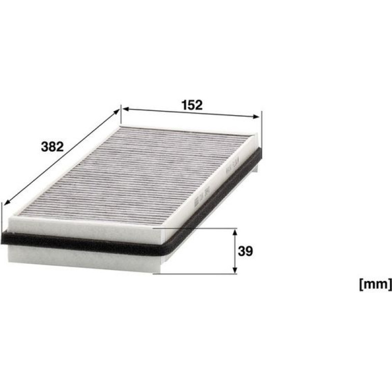MANN-FILTER CUK 3840 Innenraumfilter, Aktivkohlefilter