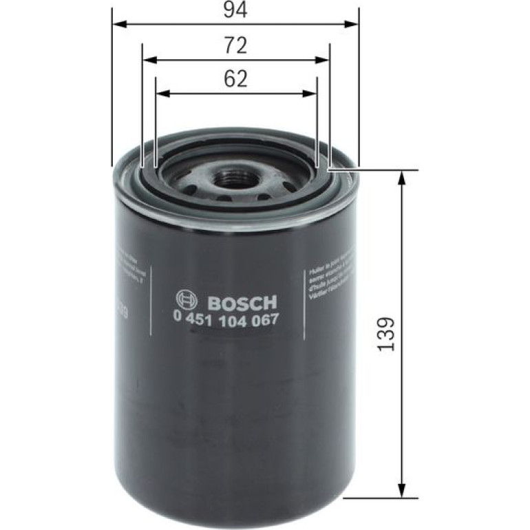 BOSCH 0 451 104 067 Ölfilter BOSCH 0 451 104 067 Ölfilter