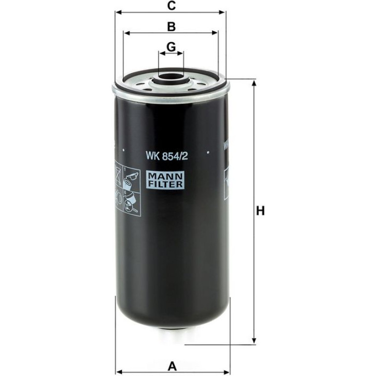Kraftstofffilter WK 854/2 Kraftstofffilter WK 854/2