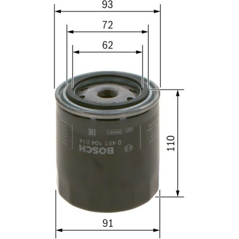 BOSCH 0 451 104 014 Ölfilter BOSCH 0 451 104 014 Ölfilter