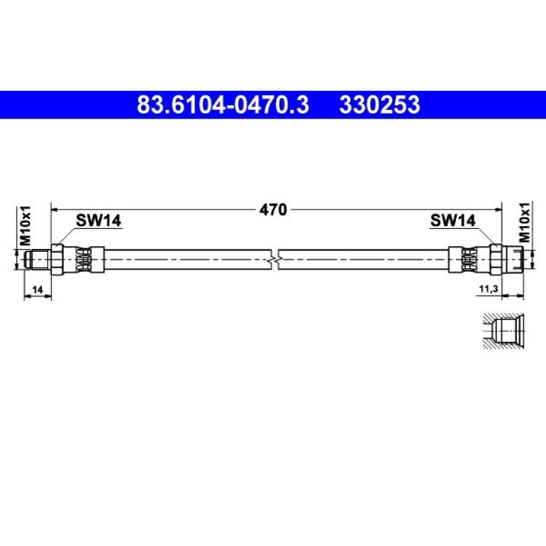 Bremsschlauch 83.6104-0470.3