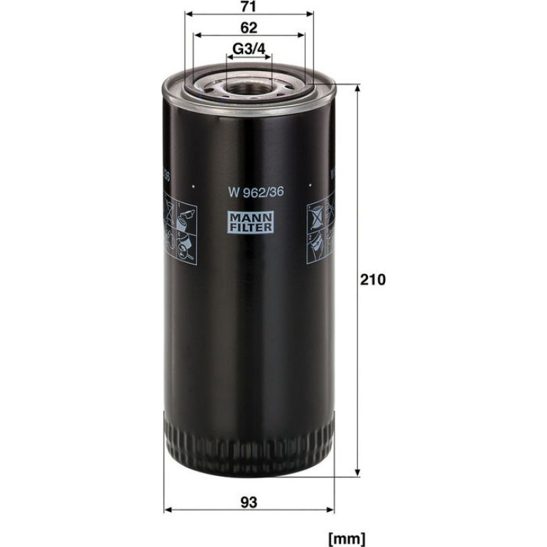 Ölfilter W 962/36 Ölfilter W 962/36