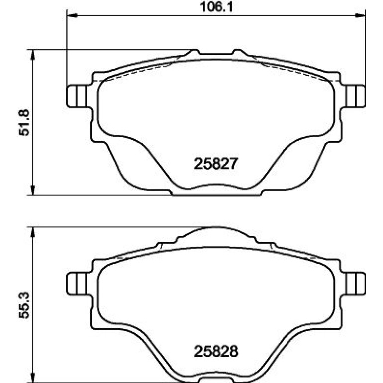 Bremsbelagsatz, Scheibenbremse 8DB 355 021-001