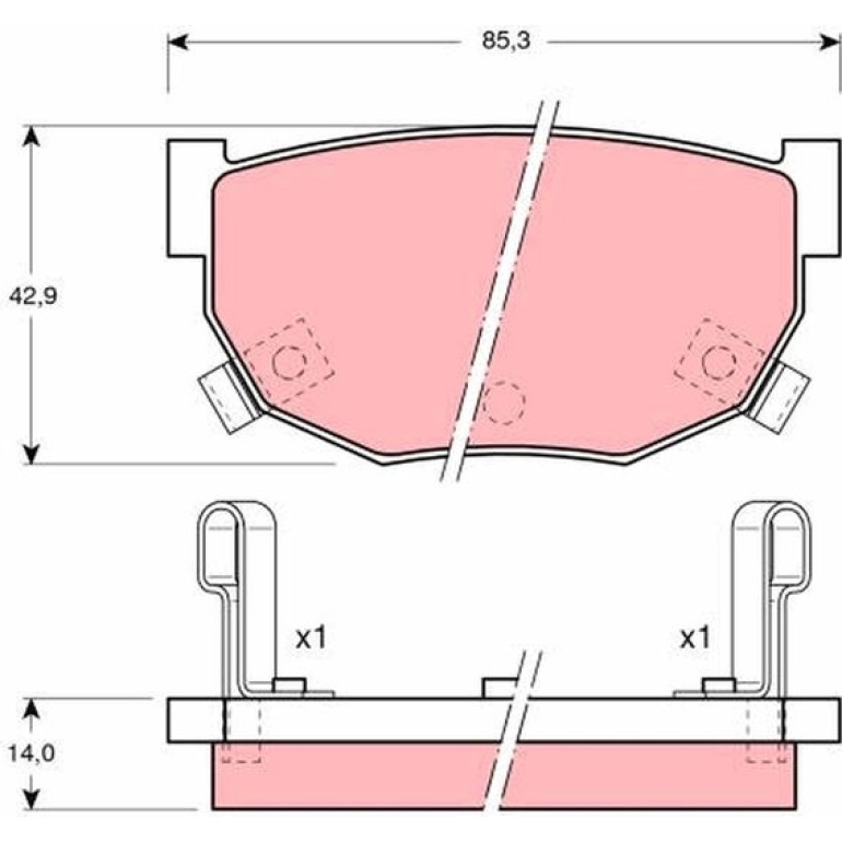 Bremsbelagsatz, Scheibenbremse GDB368 Bremsbelagsatz, Scheibenbremse GDB368