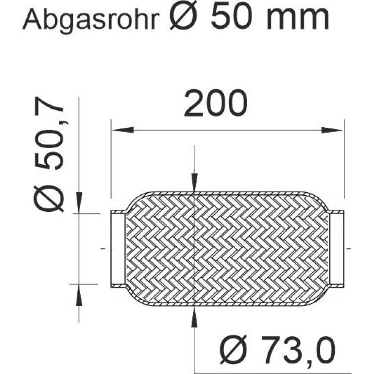 Flexrohr, Abgasanlage 460033 Flexrohr, Abgasanlage 460033