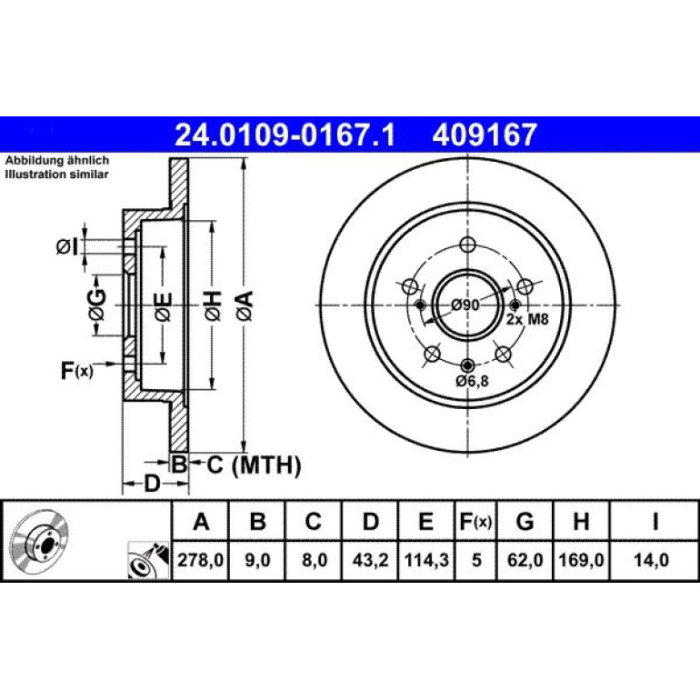 Bremsscheibe 24.0109-0167.1