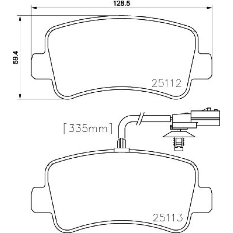 Bremsbelagsatz, Scheibenbremse 8DB 355 015-301 Bremsbelagsatz, Scheibenbremse 8DB 355 015-301