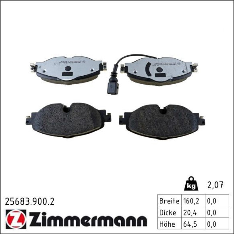 Bremsbelagsatz, Scheibenbremse 25683.900.2 Bremsbelagsatz, Scheibenbremse 25683.900.2